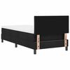 vidaXL Boxspringbett mit Matratze Schwarz 100 x 200 cm Stoff