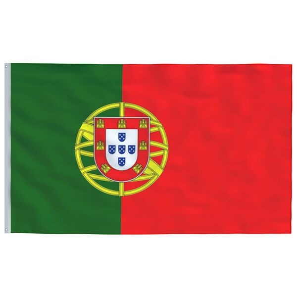 vidaXL Flagge Portugals mit Mast 5,5 m Aluminium