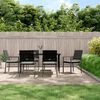 vidaXL 7-tlg. Garten-Essgruppe mit Kissen Poly Rattan und Stahl