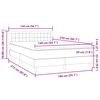 vidaXL Boxspringbett mit Matratze Dunkelgr&uuml;n 140x220 cm Samt