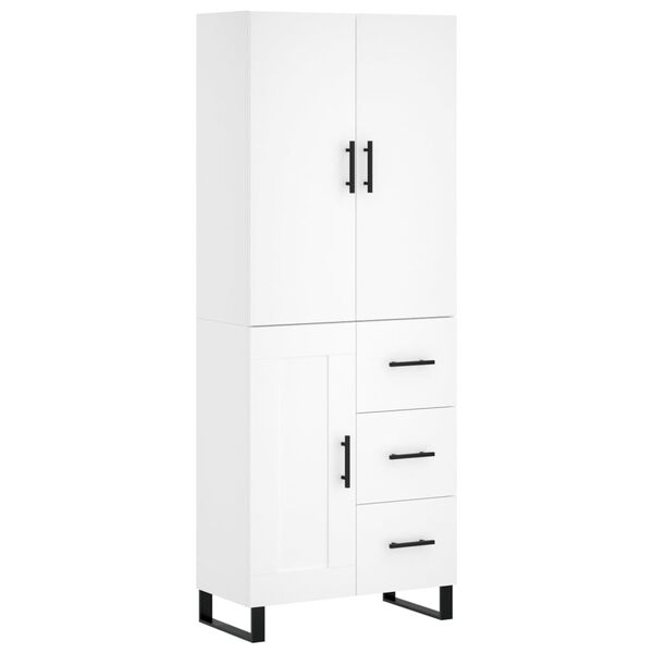 vidaXL Highboard Wei&szlig; 69,5x34x180 cm Holzwerkstoff