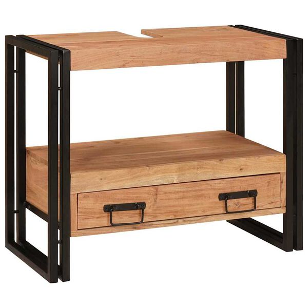 vidaXL Waschtischunterschrank Braun 71 x 33 x 58 cm Massivholz Akazie