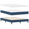 vidaXL Boxspringbett mit Matratze Blau 200 x 140 cm Polyester