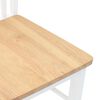 vidaXL Esszimmerstühle 2 Stk. Weiß Massivholz Gummibaum