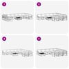 vidaXL Outdoor-Sofagarnitur mit Kissen 11 pcs Natur und Creme