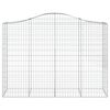 vidaXL Gabionen mit Hochbogen 15Stk. 200x50x140/160cm Verzinktes Eisen