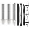 vidaXL Sechseckzaun mit Pfosten 25 x 1,6 m PVC-beschichteter Stahl