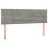 vidaXL Boxspringbett mit Matratze & LED Hellgrau 140x200 cm Samt