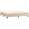 vidaXL Boxspringbett Matratze Cappuccino-Braun 200x200cm Kunstleder