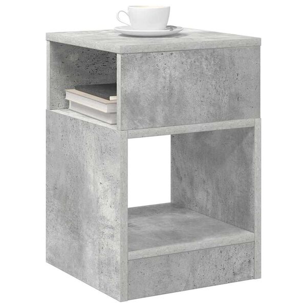 vidaXL Beistelltisch 2 pcs Beton Grau 30,5 x 30 x 45 cm Holzwerkstoff