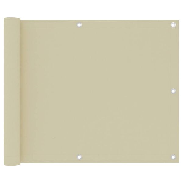 vidaXL Balkon-Sichtschutz Creme 75x500 cm Oxford-Gewebe