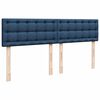 vidaXL Boxspringbett mit Matratze Blau 200x200 cm Stoff