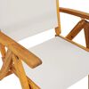 vidaXL Gartenst&uuml;hle 6 Stk. Klappbar Massivholz Akazie und Textilene