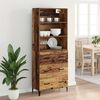vidaXL Highboard Altholz 69,5 x 34 x 180 cm Holzwerkstoff