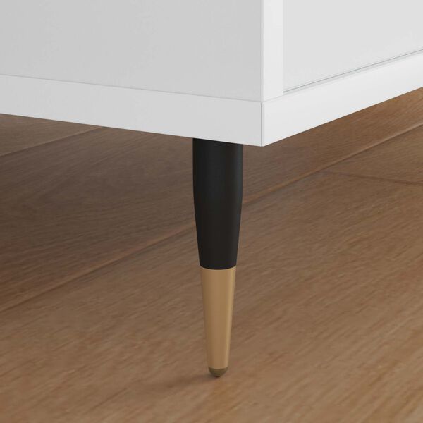 vidaXL M&ouml;belbeine 2 pcs Schwarz und Gold &Oslash; 40 x 98 mm Eisen