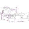 vidaXL Bettgestell ohne Matratze Braun Eiche 120x200 cm Holzwerkstoff
