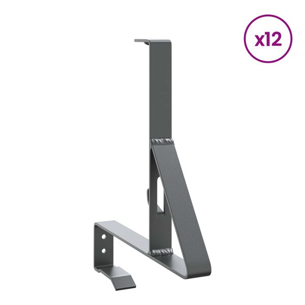 vidaXL Schneew&auml;chter Unterst&uuml;tzung 12 pcs Anthrazit 29,5 x 3 x 34,5 cm