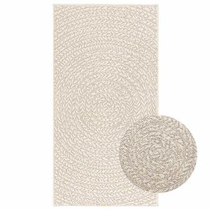 vidaXL Teppich ZIZUR Creme 60x110 cm Jute-Optik Indoor und Outdoor