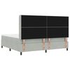 vidaXL Boxspringbett mit Matratze mit LED Hellgrau 200 x 200 cm Samt