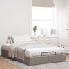 vidaXL Ottoman-Bett ohne Matratze Taupe 120x190 cm Stoff