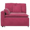 vidaXL Modulares Sofa Endmodul mit Armlehne Kissen Weinrot 100 cm