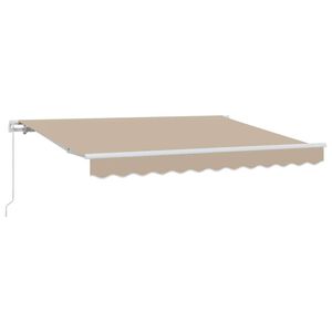 vidaXL Einziehbare Markise Beige 250 x 200 cm Stoff