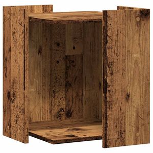 vidaXL Katzenklo Altholz-Optik 42x42x51 cm Holzwerkstoff