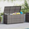 vidaXL Garten-Auflagenbox Grau 120x50x60 cm Poly Rattan