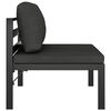 vidaXL Modular-Sofa-Mittelteil mit Kissen Aluminium Anthrazit