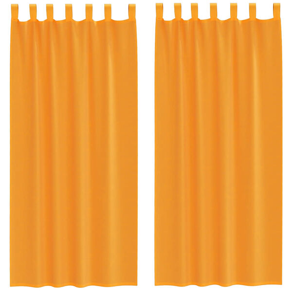 vidaXL Voile Vorh&auml;nge mit Schlaufen 2 Stk. Orange 140x225 cm