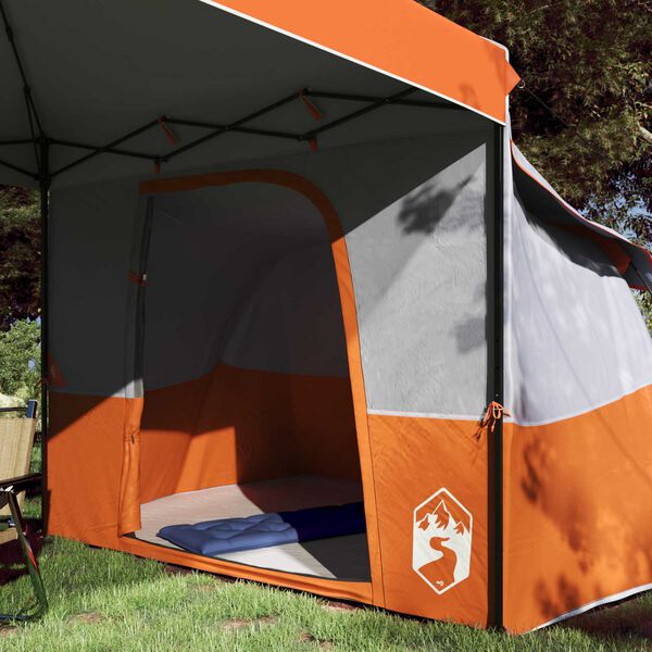 vidaXL Camping-Zelt-Set mit Dach 2 pcs Orange Taffeta und Stoff