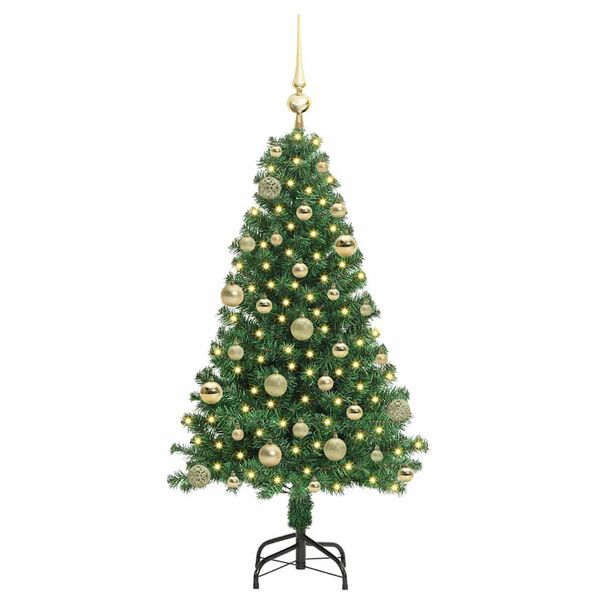 vidaXL K&uuml;nstlicher Weihnachtsbaum mit 150 LEDs mit St&auml;nder Gr&uuml;n 120 cm