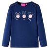 Kinder-Langarmshirt Marineblau 128