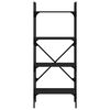 vidaXL B&uuml;cherregal 4 F&auml;cher Schwarz 56x31,5x138,5 cm Holzwerkstoff
