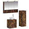 vidaXL Badezimmerm&ouml;bel-Set 4 Stk. Ger&auml;ucherte Eiche