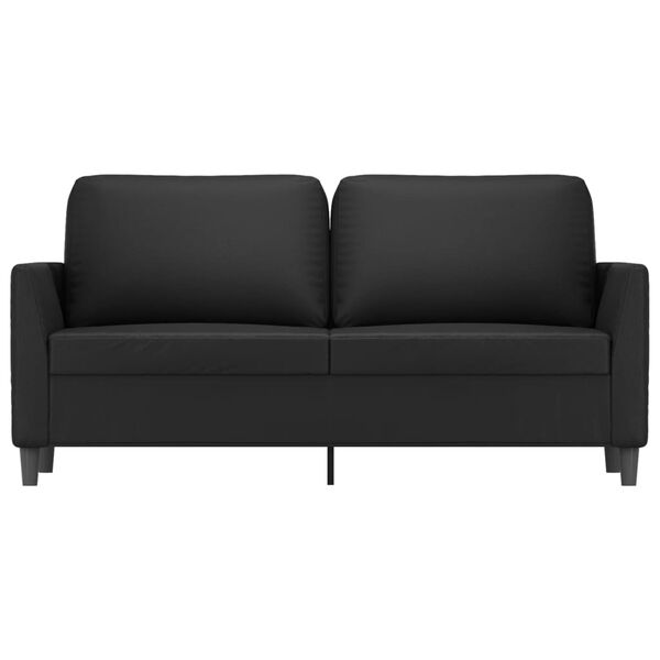 vidaXL 2-Sitzer-Sofa Schwarz 140 cm Kunstleder
