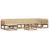 vidaXL Outdoor-Sofagarnitur 22 pcs Natur und Beige Massivholz Akazie