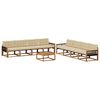 vidaXL Outdoor-Sofagarnitur mit Kissen 9 pcs Natur und Beige