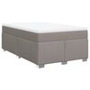 vidaXL Boxspringbett mit Matratze Taupe 120x190 cm Stoff