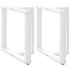 vidaXL Esstischbeine T-Form 2 Stk. Wei&szlig; 80x35x(72-73) cm Stahl