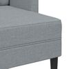 vidaXL 2-Sitzer-Sofa mit Chaiselongue L-Form Hellgrau 125 cm Stoff