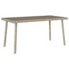 vidaXL Garten-Couchtisch Rechteckig Hellgrau 80x40x37 cm Poly Rattan