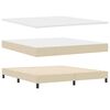 vidaXL Boxspringbett mit Matratze Creme 200 x 180 cm Polyester