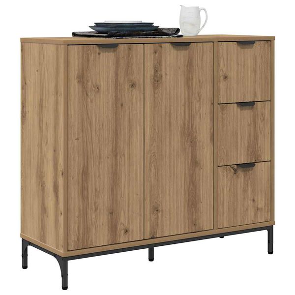 vidaXL Sideboard Artisan-Eiche 89,5 x 33 x 82 cm Holzwerkstoff