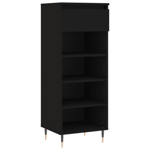 vidaXL Schuhschrank Schwarz 40x36x105 cm Holzwerkstoff