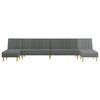vidaXL Schlafsofa in L-Form Dunkelgrau 255x140x70 cm Stoff