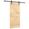 vidaXL Schiebet&uuml;r 95 x 210 cm Massivkiefer (Unbehandelt)