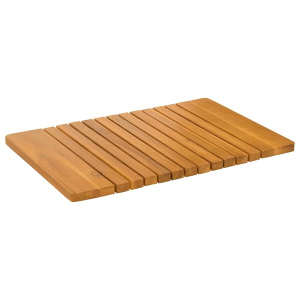 vidaXL Badematte Uni Braun 59 x 40 cm Holz