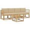 vidaXL Outdoor-Sofagarnitur 5 stk. Wei&szlig; und Beige