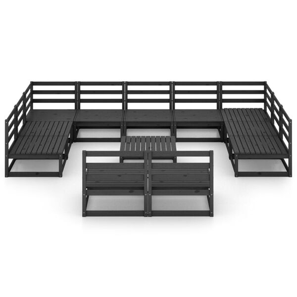 vidaXL 12-tlg. Garten-Lounge-Set Massivholz Kiefer